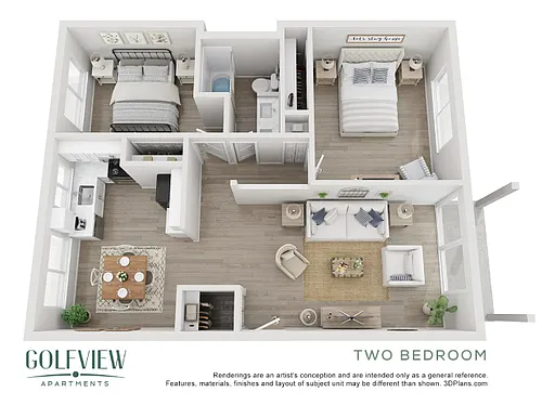 Floor plan Two Bedroom