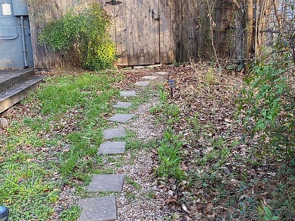 Entry gate to back yard from carport