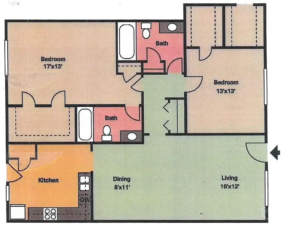 Floor plan 2x2A