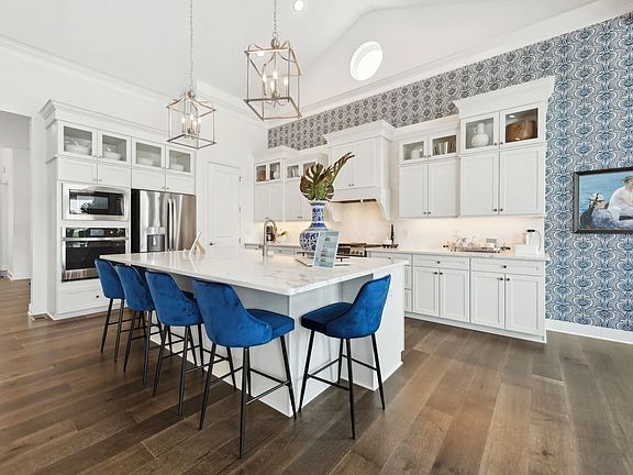 Kitchen with pendant lighting