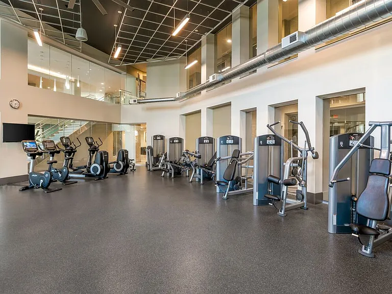 Fitness center with strength and cardio equipment