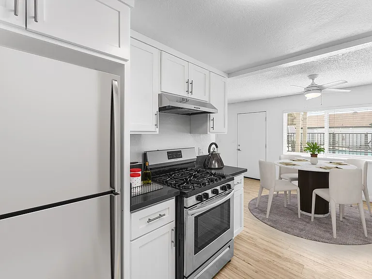 Stainless appliances.