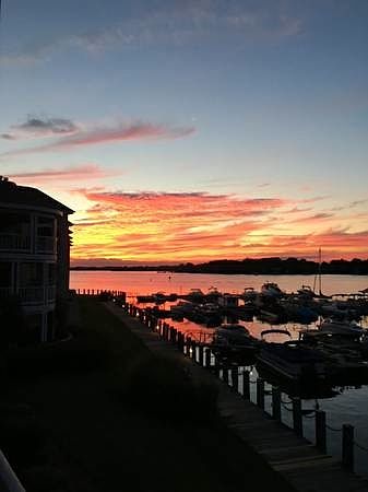 Sunset, as seen from the porch