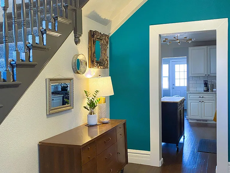 Upgraded designer painted entryway