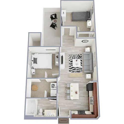 Floor plan 2/1 Hemingway