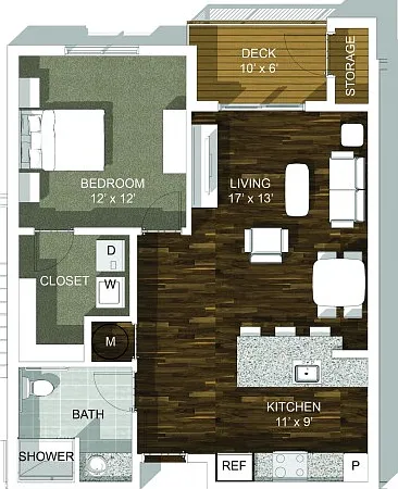 1 Bed ADA 1 Bed ADA