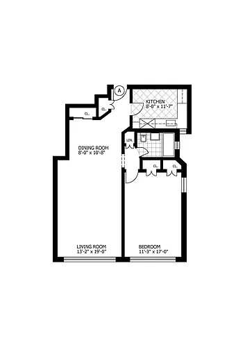 Floor plan 160 C7 2nd fl new appliances laundry garden level
