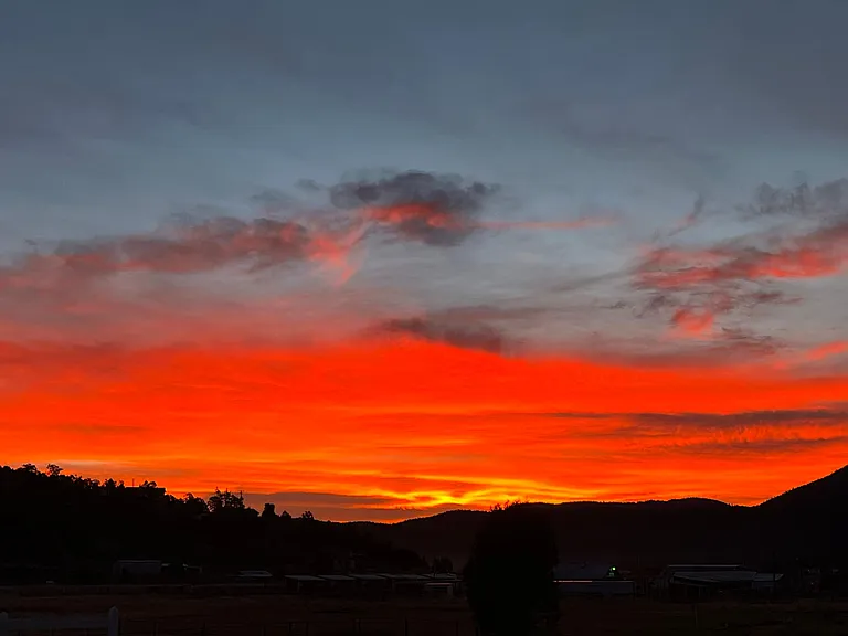 Sunrise from kitchen window