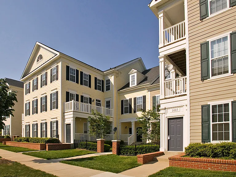 Townhomes and apartments exterior
