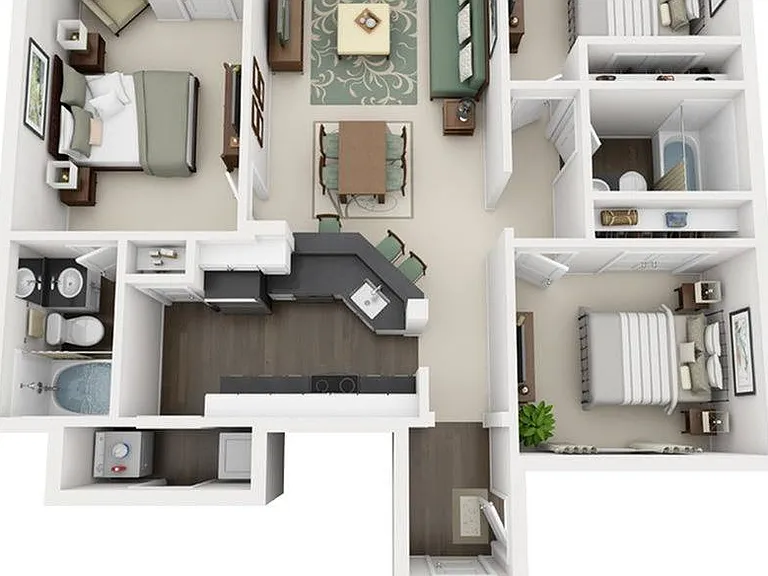 3 Bedroom | 2 Bath | 1188 SF | Attached Garage 3 Bedroom | 2 Bath | 1188 SF | Attached Garage