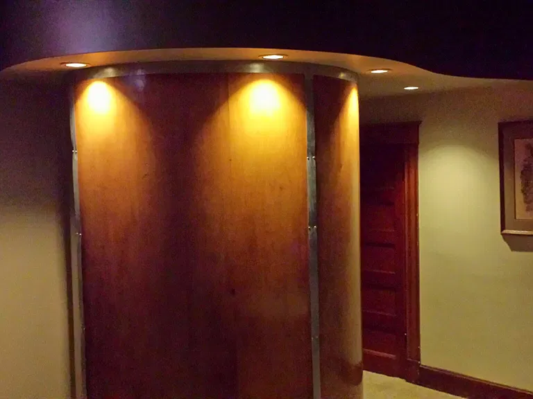 Circular shower in master
