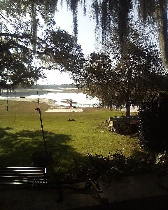 View from deck back too lake