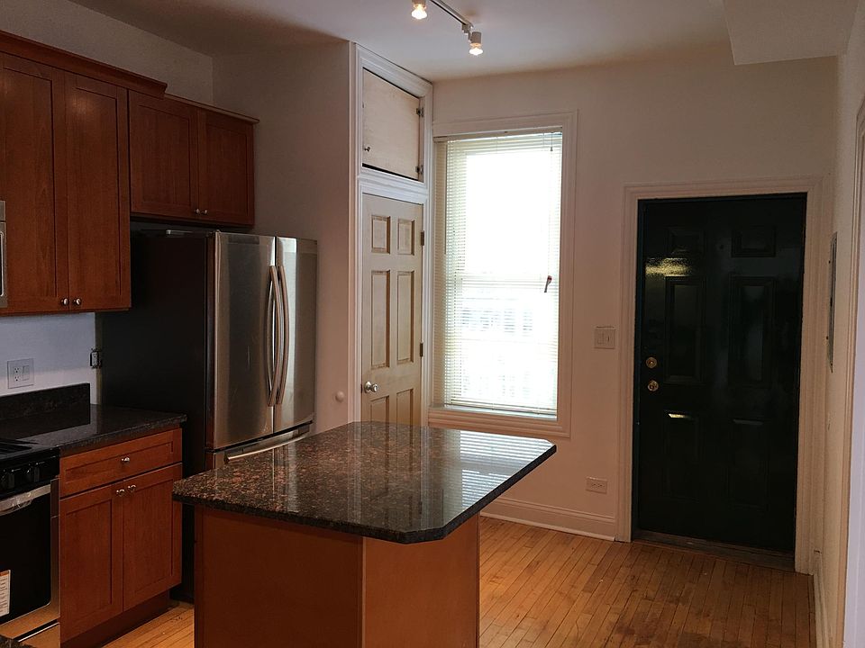 New rehabbed kitchen with outdoor deck off the back door