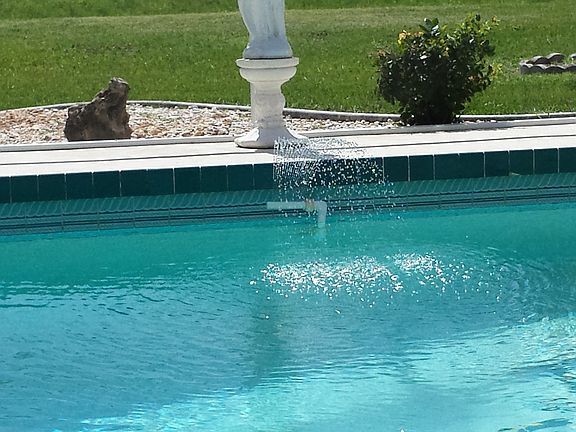 Fountain System On The Pool