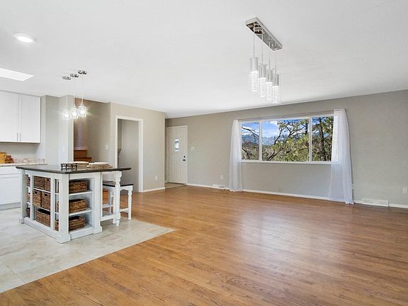 View of Pikes Peak through window.