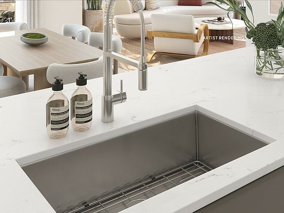 Large sink in kitchen island