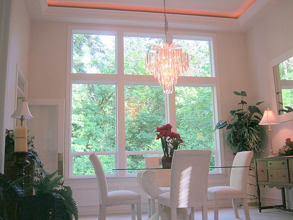 Dining area with inset light
