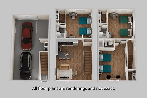 Floor plan Three Bedroom - Three Bathroom