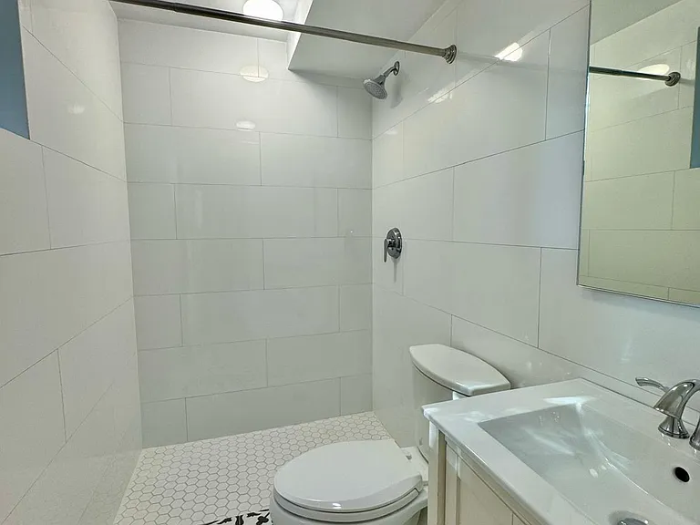 Bright master bathroom