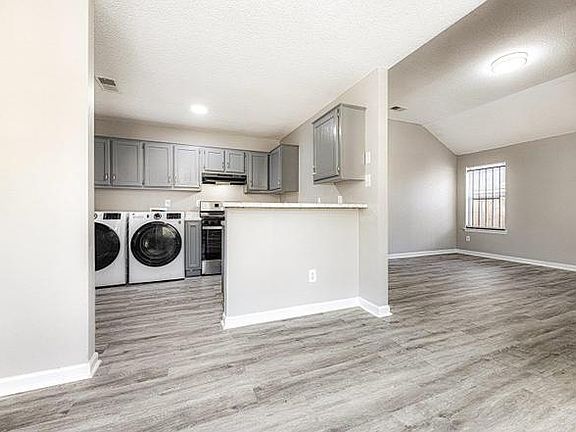 Kitchen, Dining and Living Area View