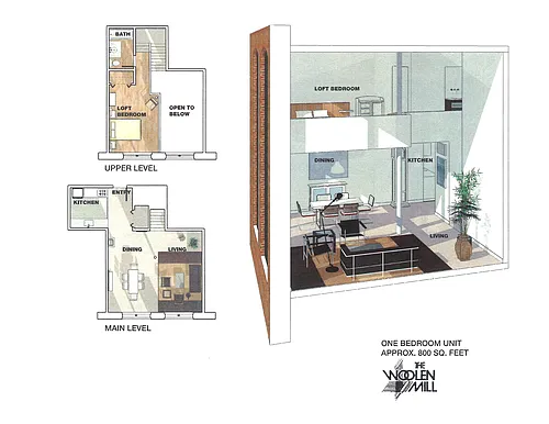 Floor plan 1 Bedroom Loft