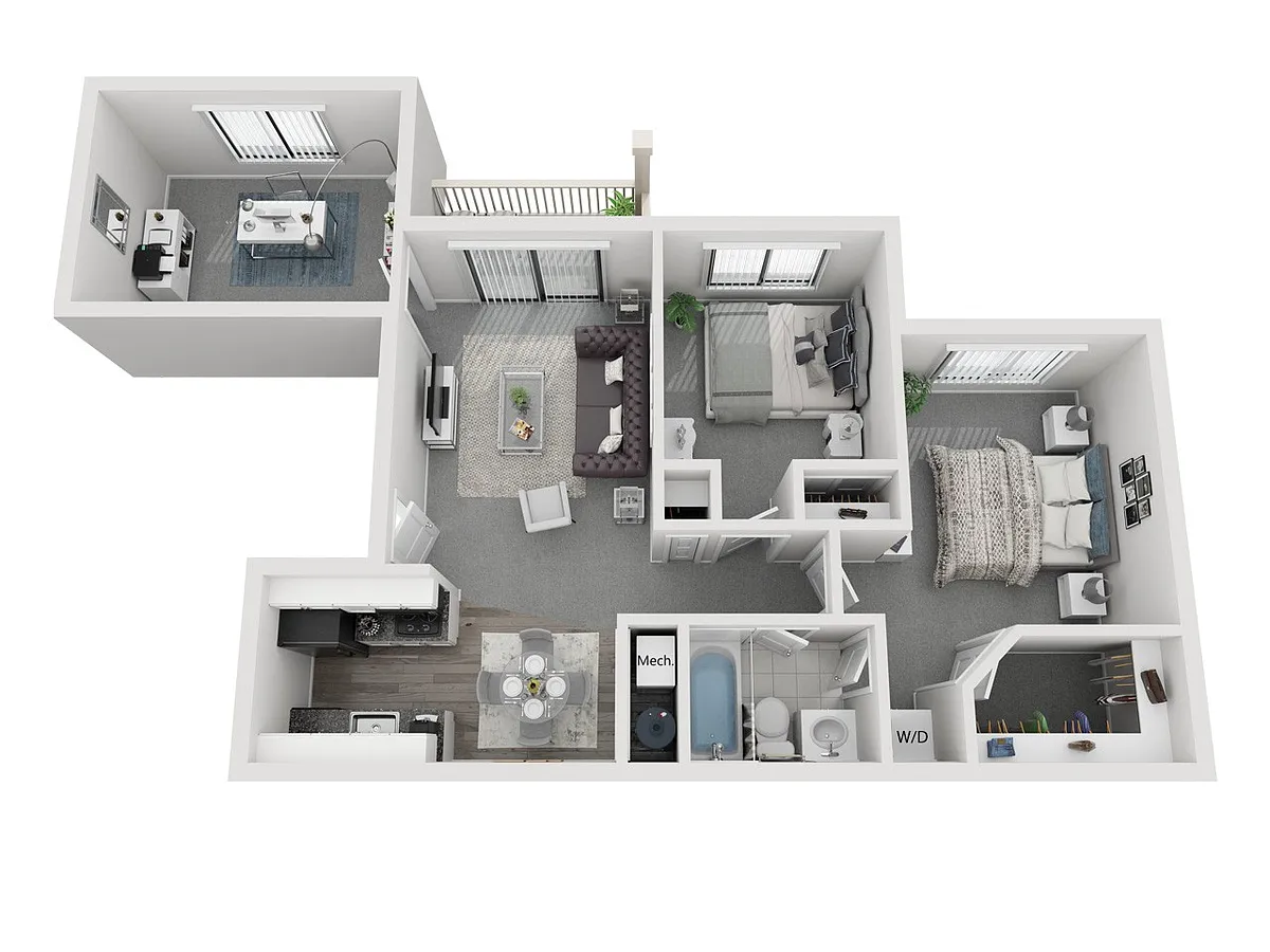 Floor plan The Delaware with Office