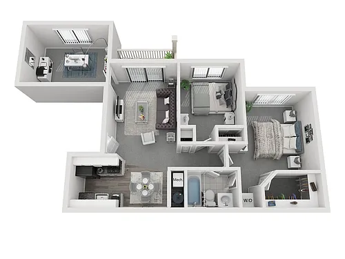 Floor plan The Delaware with Office