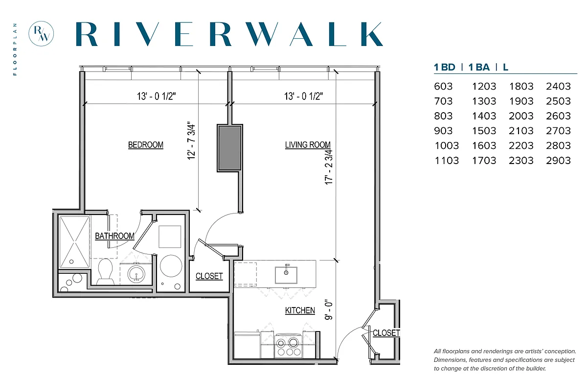 Floor plan 1 Bedrooms from 2465