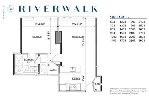 Floor plan 1 Bedrooms from 2295