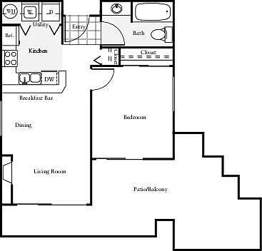Floor plan 1X1 - D