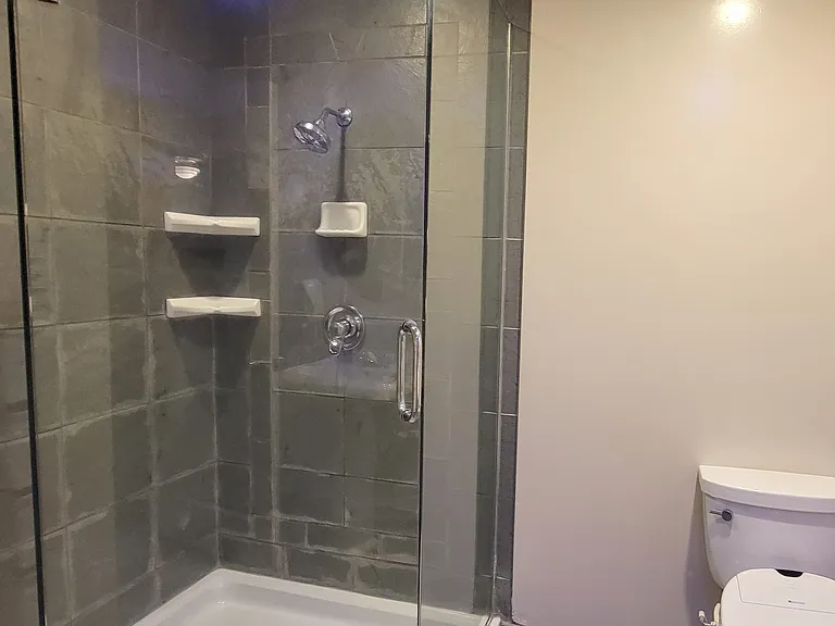Primary bathroom shower.