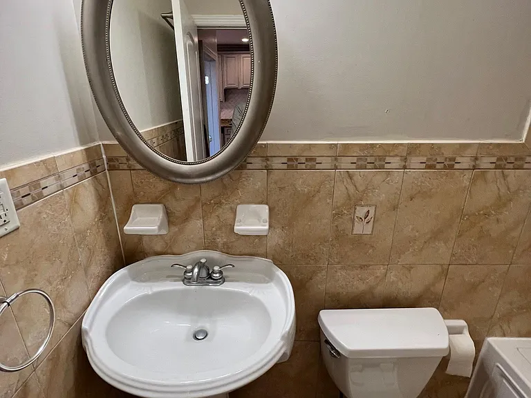 Newly refreshed bathroom.