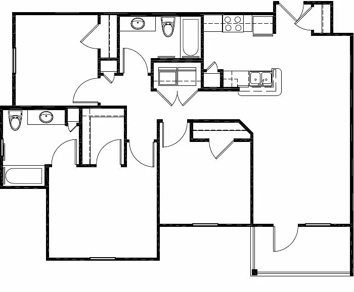 Floor plan 3 Bedroom/ 2 Bath