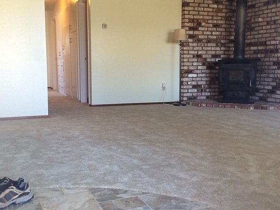 Living room with working stove