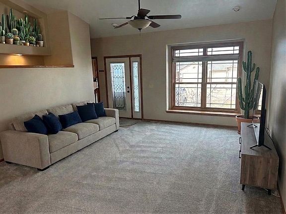Upstairs living room & front entry