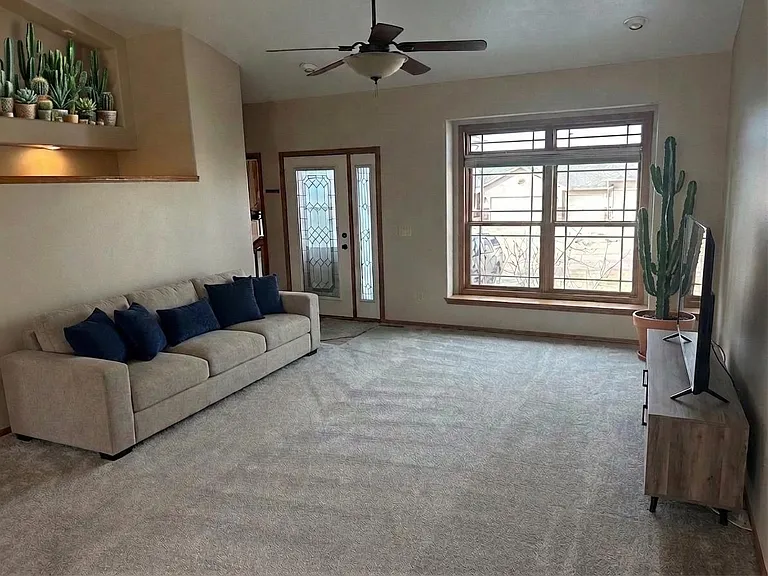 Upstairs living room & front entry