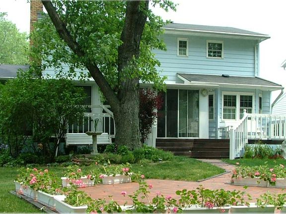 Beautifully landscaped backyard and patio.
