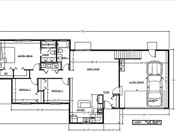 Floorplan w/above garage rm.