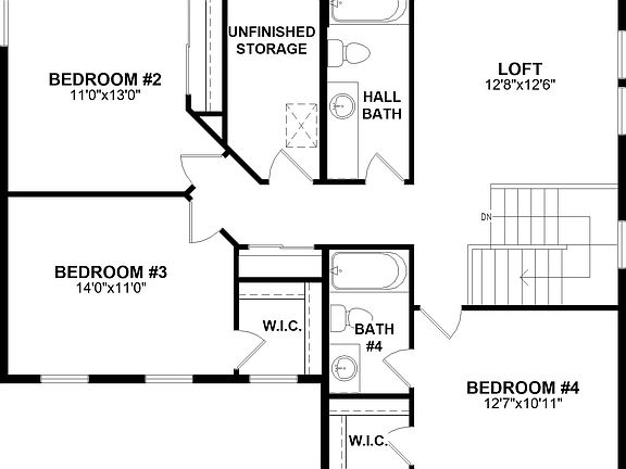 floor plan second level