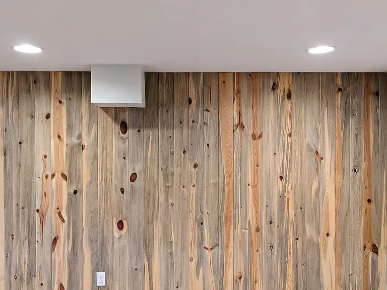 Custom Pine Wall - Basement