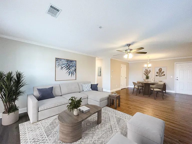 Family room open to dining area