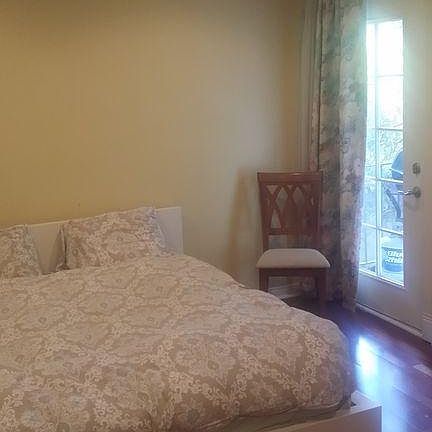 Bedroom with balcony door