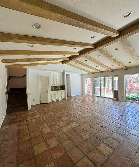 Living room with wet bar