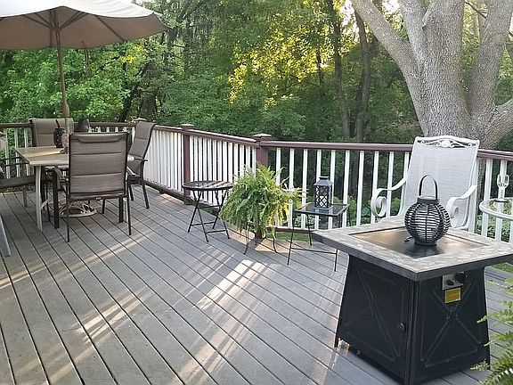 Fire pit on the Deck