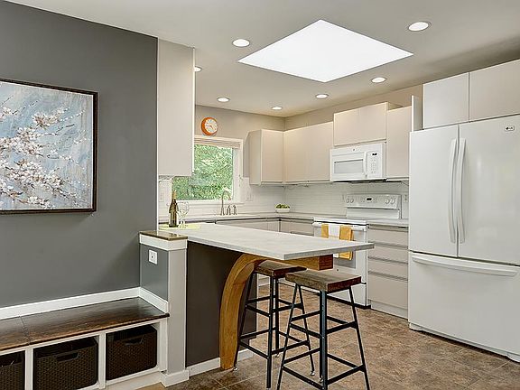 Open kitchen and dining room