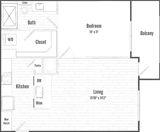 A1a | 1 bed 1 bath | 705 sq ft A1a | 1 bed 1 bath | 705 sq ft