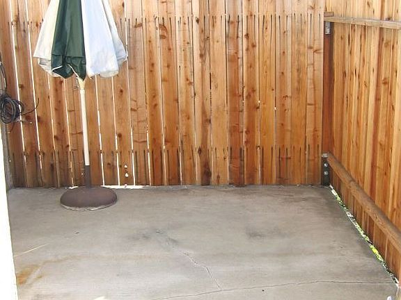 patio with new fence