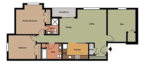 Floor plan Three Bedroom Luxury