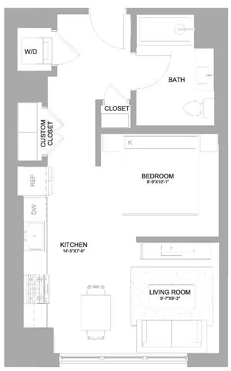 Floor plan Studio-0.1D
