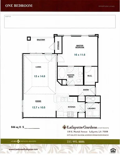 Floor plan 1 Bedroom